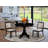 3-piece Kitchen Table Set includes a Round Table and 2 Texture stackable Chair-823580271-823492245