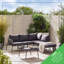Alahni Outdoor 4-5 Seat Corner Sofa with Cushions and Coffee Table - Modern Rattan (Cover Included)-2008036093