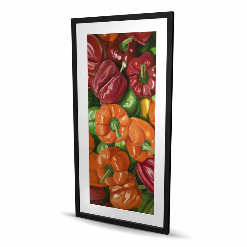 «A Lot of Peppers - gastronomie», reproduction encadrée