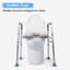 Raised Toilet Seat - 158.8 kg Capacity, Toilet Seat Risers for Seniors, Toilet Seat with Armrests, Comfortable Cushion, Durable Design