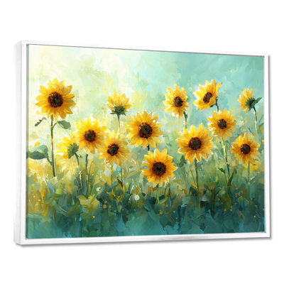 «Country Side Sunflowers Field Sky Horizon II» - Art mural tournesols