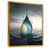 Toile avec cadre flottant or