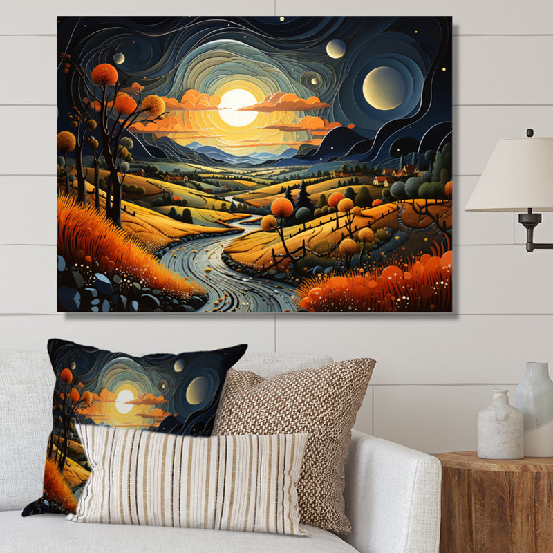 «Countryside Moody Skies III», reproduction sur toile, H 30 po x l 40 po x P 1,5 po, Toile tendue