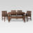 Alfonsi 7 - Person Acacia Wood Patio Dining Set with Rectangular Table-1899386982