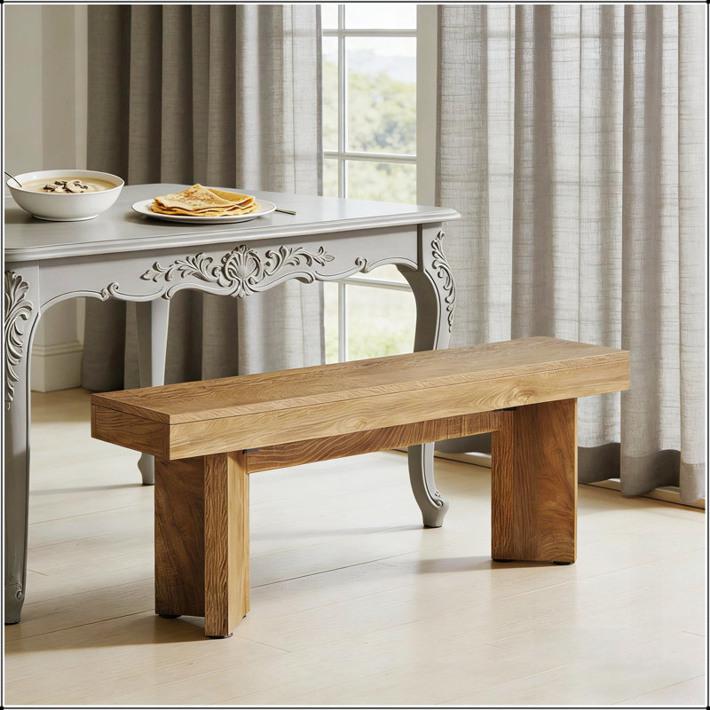 Banc de salle à manger, banc de table de cuisine de style nordique, sièges de chambre à coucher, Brun
