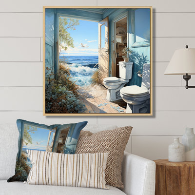 «Oceanic Escape Toilette Pointillism» - Imprimé