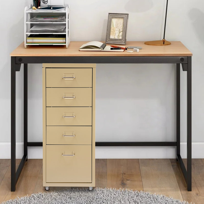 Riesner Storage Cabinet with 5 Drawers, Brown