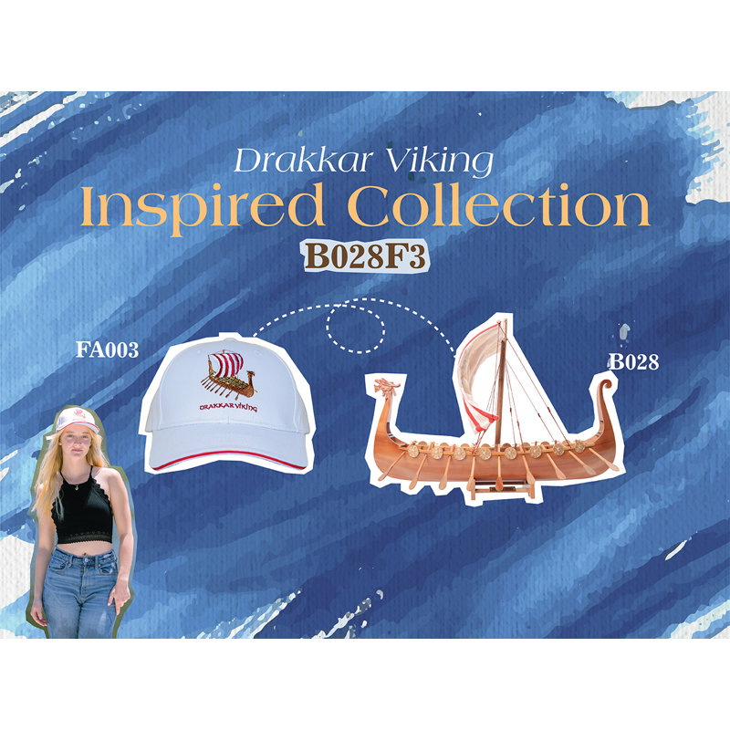 Captivant Drakkar Viking Combo: un bateau miniature et un chapeau légendaire