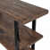 Console média de 48 po avec structure en bois massif et en métal et deux tablettes de style industriel rustique Rundell