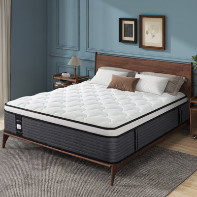 Langione Medium Firm Hybrid and Cooling Foam Mattress, Pressure Relief, and Motion Isolation, CertiPUR-US, Mattress in a Box by Alwyn Home