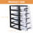 Desk Organizer With Drawer 5 Layers Desktop Storage Organizer Transparent Desk Storage Box Plastic Makeup Organizer For Craft Cosmetics Sundries