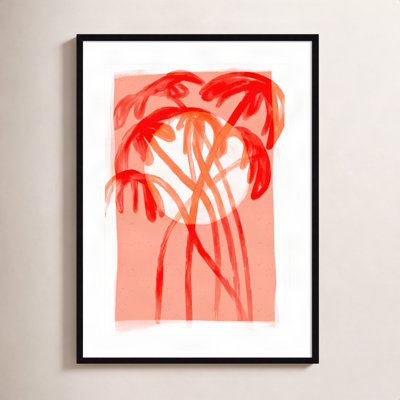 Galya "Palms at Sunset" Print by Treechild