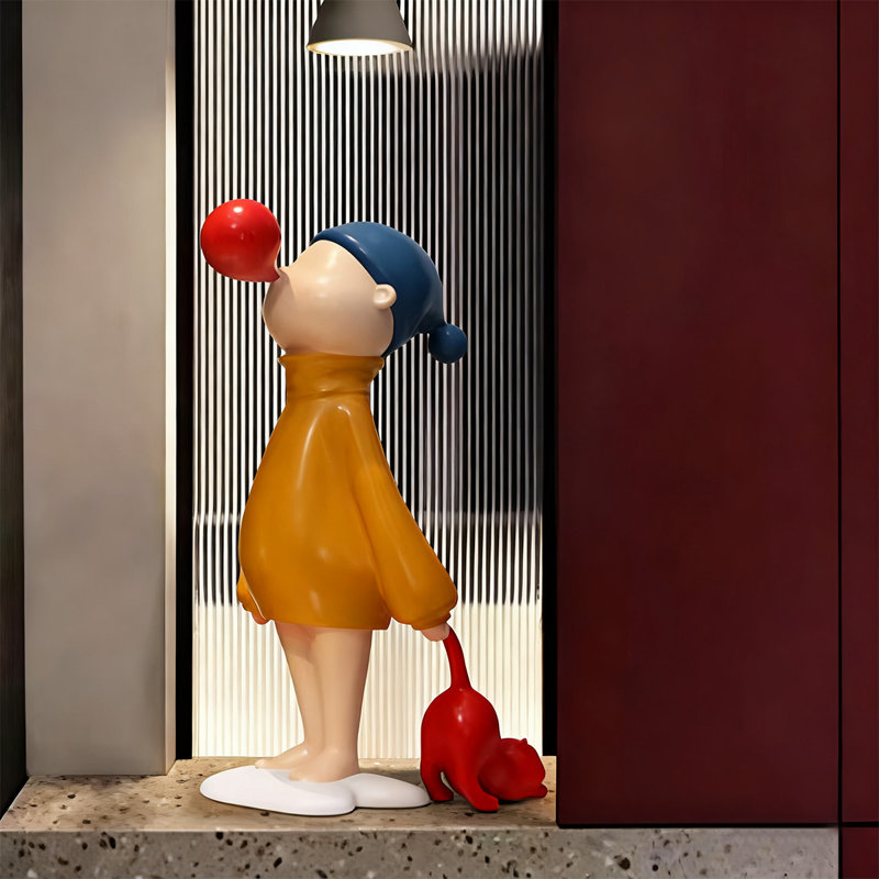 Figurines et objets décoratifs modernes en résine, Orange
