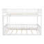 Lit superposé grand sur grand avec échelle et garde-corps - Lit superposé en bois de pin peu encombrant pour enfants et adolescents, blanc-423225169