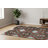 Hand-Knotted Midnight Blue & Brown Wool Area Rug 6' x 9' ft– Bold Southwestern Diamond Geometric Design