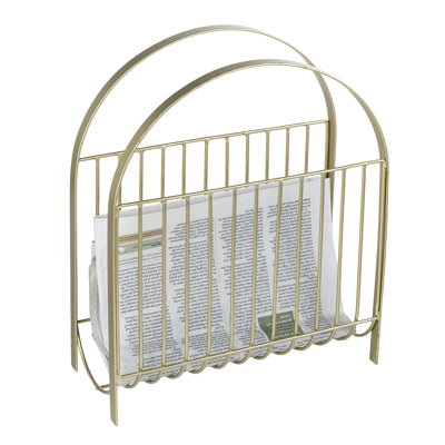 Brass Floor Magazine Racks Holder