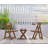 HIPS Material Outdoor Bistro Set Foldable Small Table And Chair Set With 2 Chairs And Rectangular Table