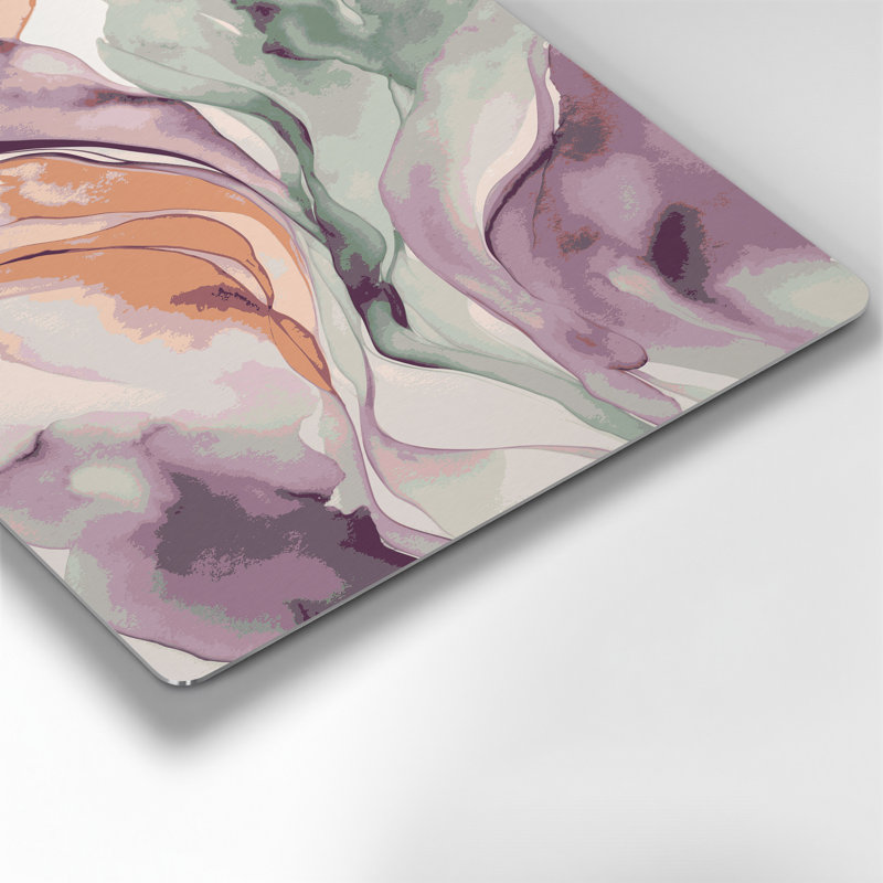 Aquarelle abstraite 64, art mural en métal beige, H 36 po x l 24 po