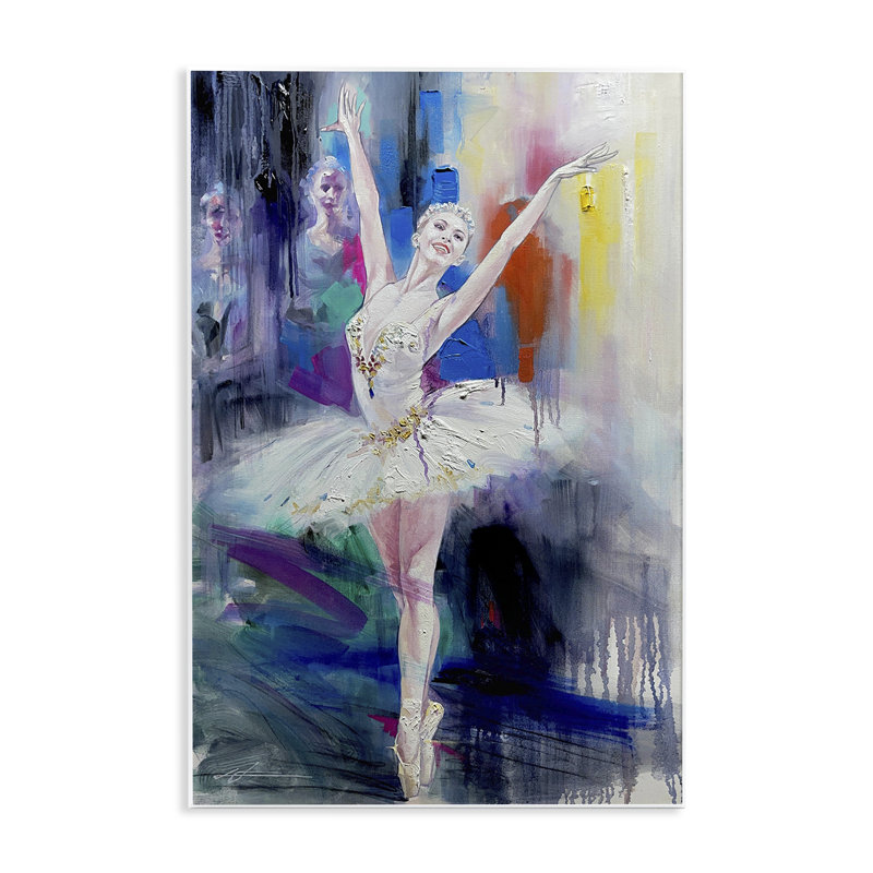 Plaque murale abstraite Bold Ballerina, par Lucille Lee, H 19 po x l 13 po
