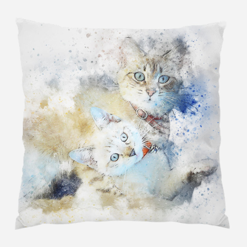  Coussin Cats, Synthétique, Extérieur