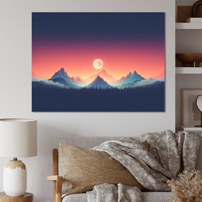 «Bold Sunrise Landscape on Mustic Mountain I», reproduction sur toile