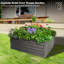 Lit de jardin surélevé galvanisé 4X4X1.5 pi pour l'extérieur, boîte à fleurs en métal carrée-1449997725