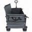 Chariot pliable 3-en-1 avec banquette et rangement, roues tout-terrain robustes, idéales pour le camping, la plage et les événements extérieurs-124641912