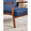 66cm wide Mid-Century Accent Chair With Wooden Armrests & Tufted Upholstered Seat-1847933666