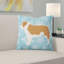 Coussin intérieur/extérieur en flocons d’hiver-32011337