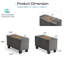 Table de bout modulaire avec rangement et porte-gobelets 15,3 po Colbey-649647247