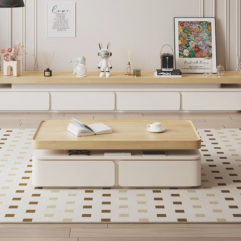 Table basse moderne de style crème