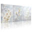 Ensemble de 3 tableaux muraux sur toile tendue, motif bouquet de fleurs blanches, pour salon, chambre et décoration intérieure.-1280219104