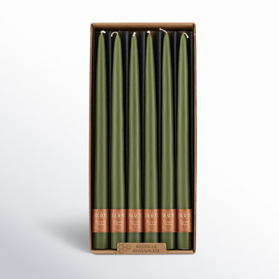 12 Piece Unscented Taper Candle Set