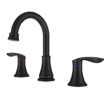 Widespread 2-handle Bathroom Faucet with Drain Assembly