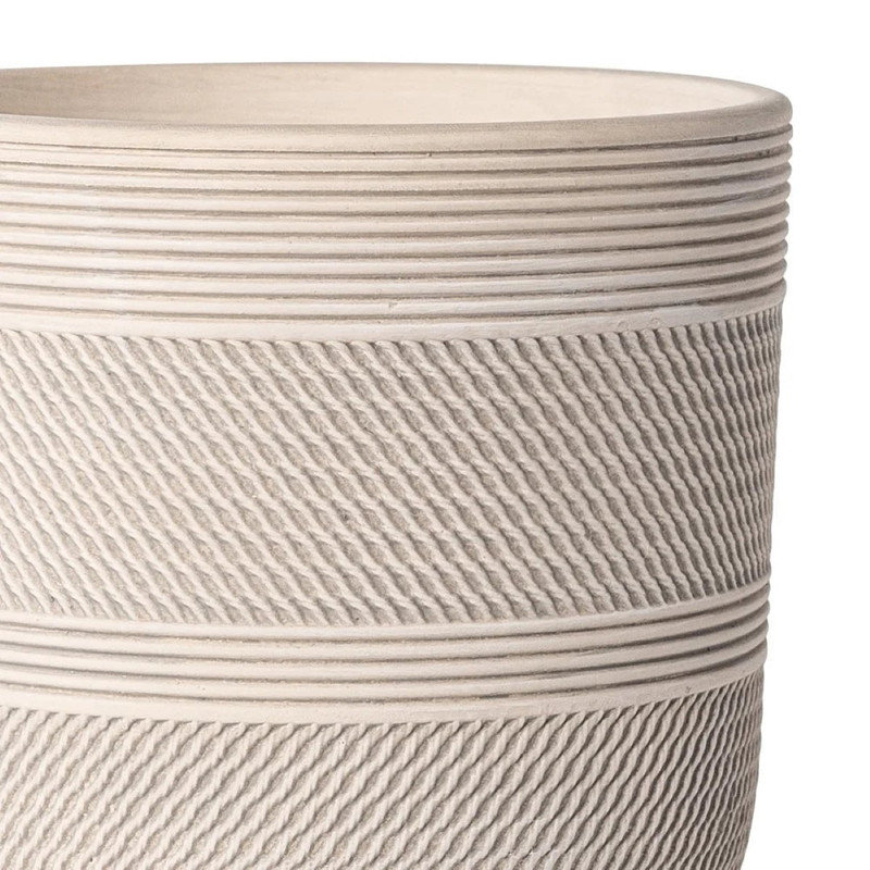 Pot à fleurs en céramique blanche avec bouchon de drainage pour plantes grasses
