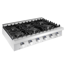 Cosmo GRT Series 36'' Stainless Steel Gas Cooktop 6 Burner Cooktop with Dual Size Power Burner
