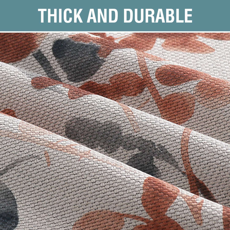 Linen Blackout Curtains Thermal Insulated Room Darkening Linen Curtains for Bedroom Textured Burlap Grommet Window Curtains for Living Room, 2 Panels