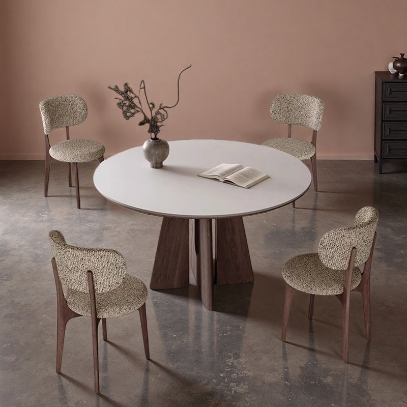 Table de salle à manger White, 5 pièces: table, 4 chaises, H 29,5 po x l 47,2 po x P 47,2 po