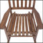 Chaise berçante d'extérieur en bois d'acacia brun et rustique traditionnelle