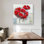 Abstract Red Flowers Metal Print | Romantic Floral Decor