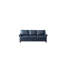Canapé Chesterfield classique avec similicuir, garniture cloutée argentée, structure en bois massif