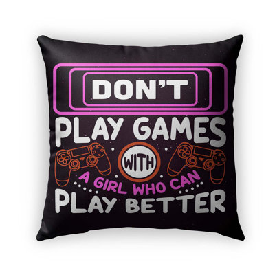 Cotton Blend Outdoor Reversible Throw Pillow