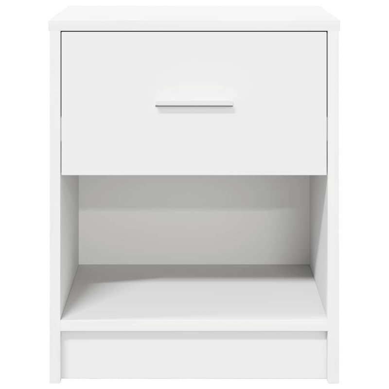 Bedside Cabinet With Drawer 40X34x50 Cm, White, 2