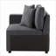 Fauteuil d'appoint rembourré à dossier lâche gris ardoise pour adultes, salon pour chambre à coucher