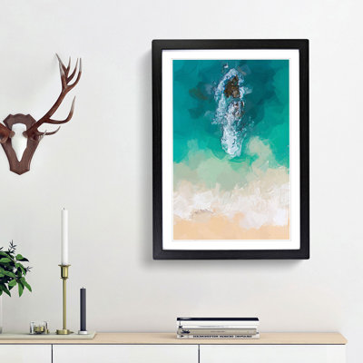 Dominican Republic Beach in Abstract - Picture Frame Graphic Art Print