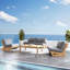 Hadria Teak 4 - Person Patio Conversation Sets with Cushions