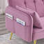 Accoudoir rond en velours 72,5 po Sritha-145971191