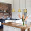 Castle 3 Light Steel Dimmable Pendant