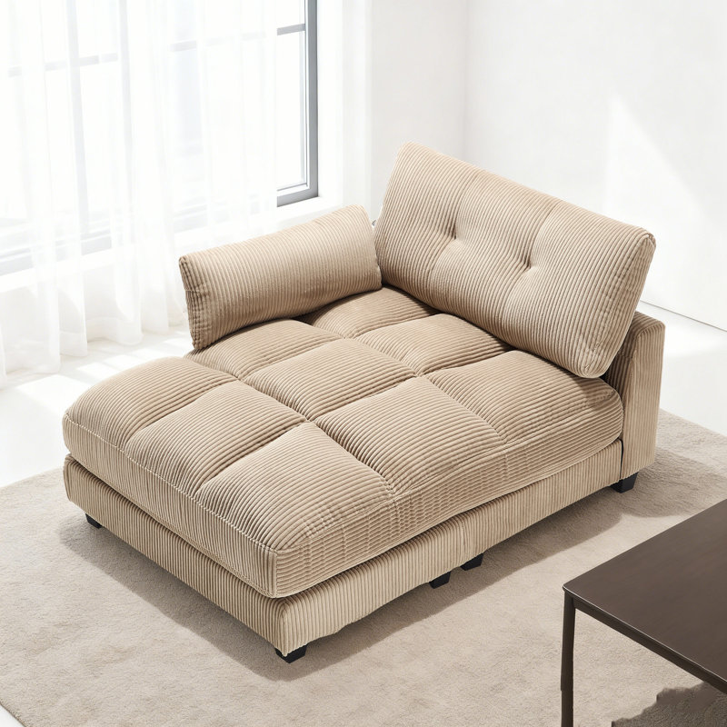 Chaise longue surdimensionnée, Kaki