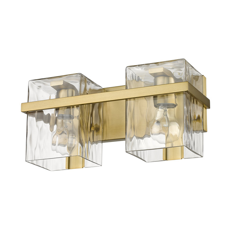 Éclairage pour meuble-lavabo Arene, Or moderne, 2 Lights, 7"H x 14.25"W x 5.5"D